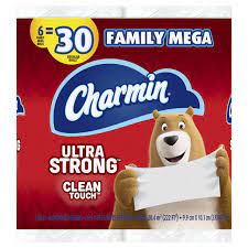 Photo 1 of Charmin Ultra Strong Clean Touch, Toilet Paper, 6 Count (Pack of 1)
