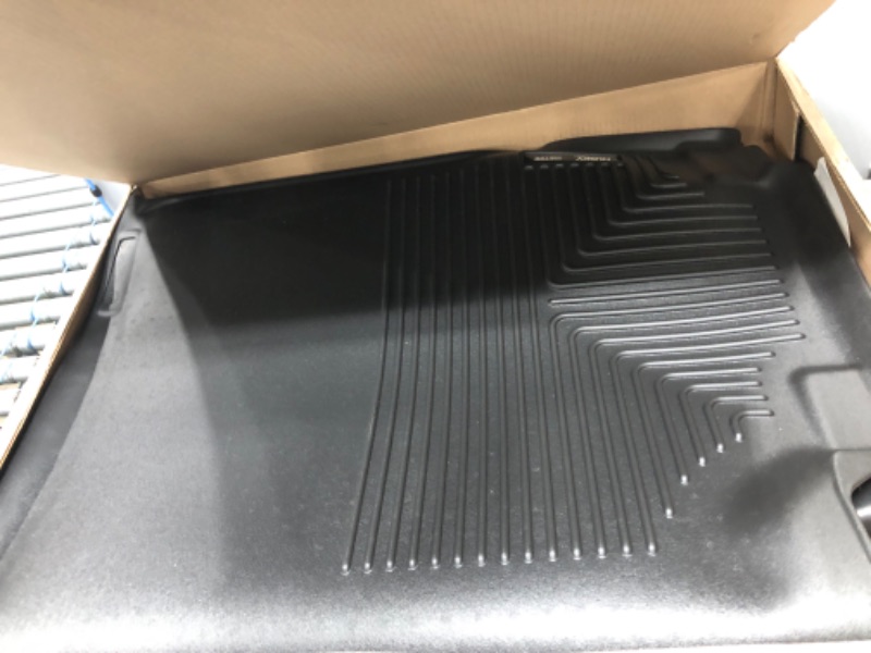 Photo 2 of Husky Liners Weatherbeater Series | 2nd Seat Floor Liner (Full Coverage) - Black | 19371 | Fits 2015-2022 Ford F-150, 2017-2022 Ford F-250/F-350 Super Duty Crew Cab w/o Fold Flat Storage 1 Pcs