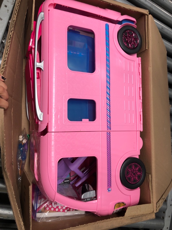 Photo 2 of Barbie Camper Playset With Barbie Accessories, Pool And Furniture, Rolling Vehicle With Campsite Transformation??? [Amazon Exclusive]