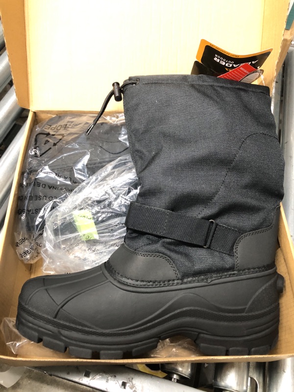 Photo 2 of ALEADER Men's Insulated Waterproof Winter Snow Boots 11 Black/Buckle