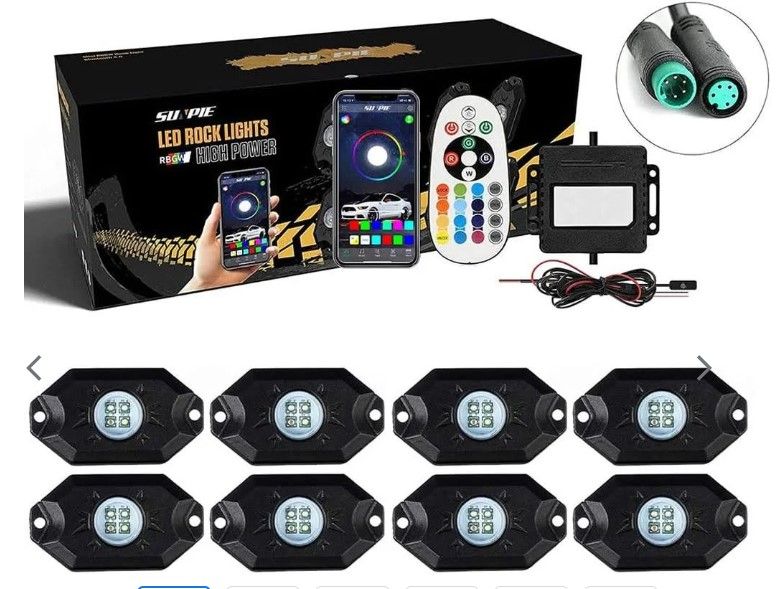 Photo 1 of Sunpie RGB-W 4 pod Mini LED Rock Lights Kits Bluetooth & Remote Dual Control
PACK OF 4