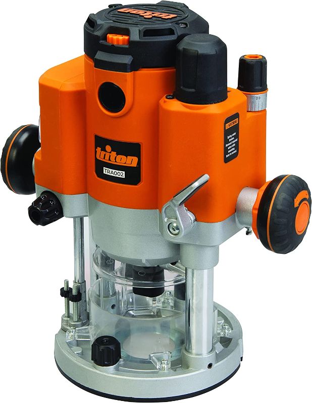 Photo 1 of ***NON-FUNCTIONAL*** TRITON TRA002KIT 3-1/4 HP, 15 Amp Dual Mode Precision Plunge Router with Built-In Router Lift and Accessories, Orange
