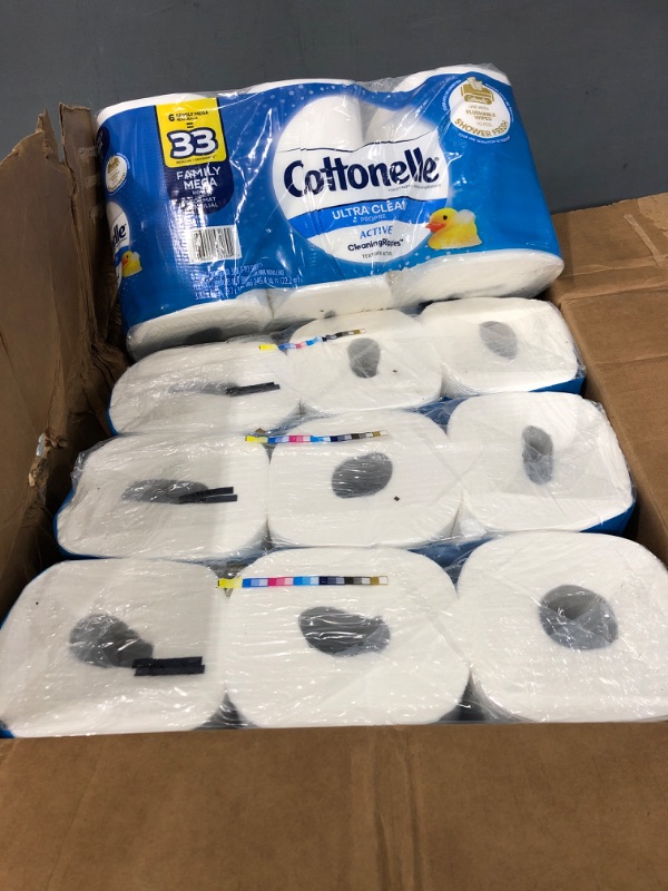 Photo 1 of 
Cottonelle Ultra Clean Toilet Paper with Active CleaningRipples Texture, Strong Bath Tissue, 24 Family Mega Rolls (24 Family Mega Rolls = 132 Regular Rolls)...