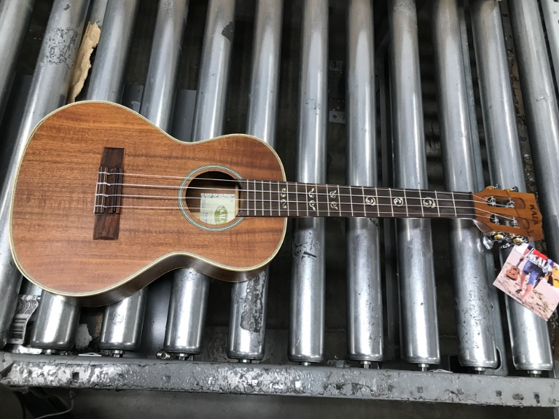 Photo 2 of *CRACKED* Kala Brand Music Co. All Solid Acacia, 4-String Ukulele, Natural, Tenor (KA-SA-T)