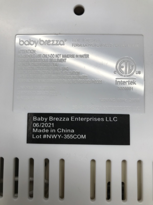 Photo 3 of New and Improved Baby Brezza Formula Pro Advanced Formula Dispenser Machine - Automatically Mix a Warm Formula Bottle Instantly - Easily Make Bottle with Automatic Powder Blending