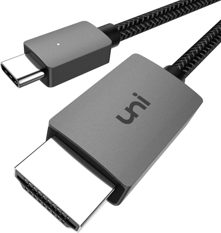 Photo 1 of uni USB C to HDMI Cable, [4K, High-Speed] USB Type C to HDMI Cable for Home Office, [Thunderbolt 3/4 Compatible] for MacBook Pro/Air 2020, iPad Air 4, iPad Pro 2021, iMac, S21, XPS 17, and More-6ft
