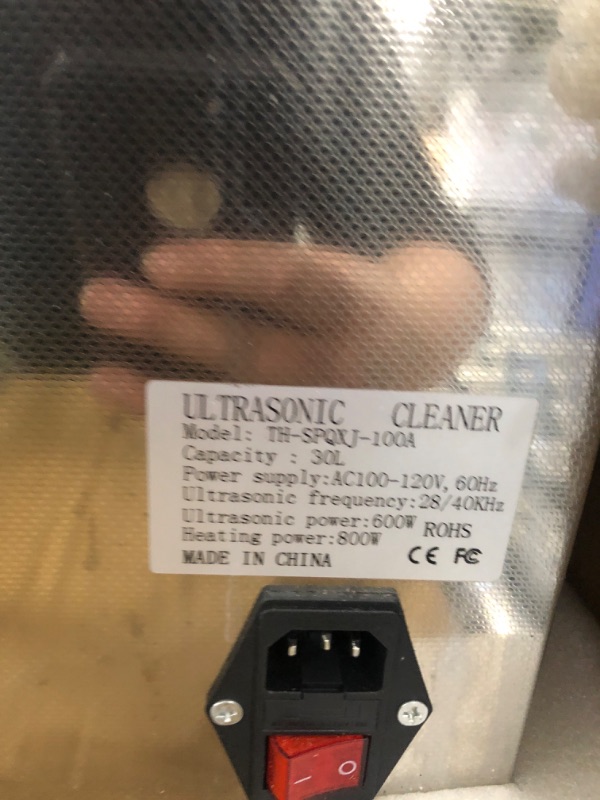 Photo 2 of *** tested-powers on**** Ultrasonic Carburetor Cleaner Dual Frequency Cleaner 6L Stainless Steel Digital Lab Ultrasonic Cleaners with Timer Heater LED Screen
