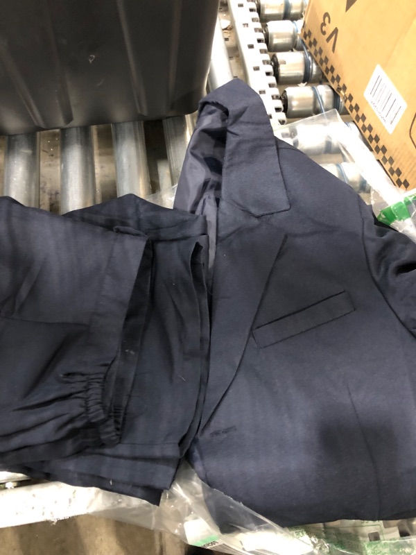 Photo 1 of genetic post- Green Tuxedo vest size is unknown. Navy Blue Tuxedo Suit outfit (pants size: L  suit size: L) white bottom shirt size L. 