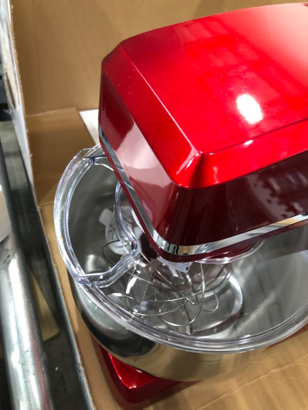 Photo 4 of Aucma Stand Mixer,6.5-QT 660W 6-Speed Tilt-Head Food Mixer, Kitchen Electric Mixer with Dough Hook, Wire Whip & Beater 2 Layer Red Painting (6.5QT, Red)
