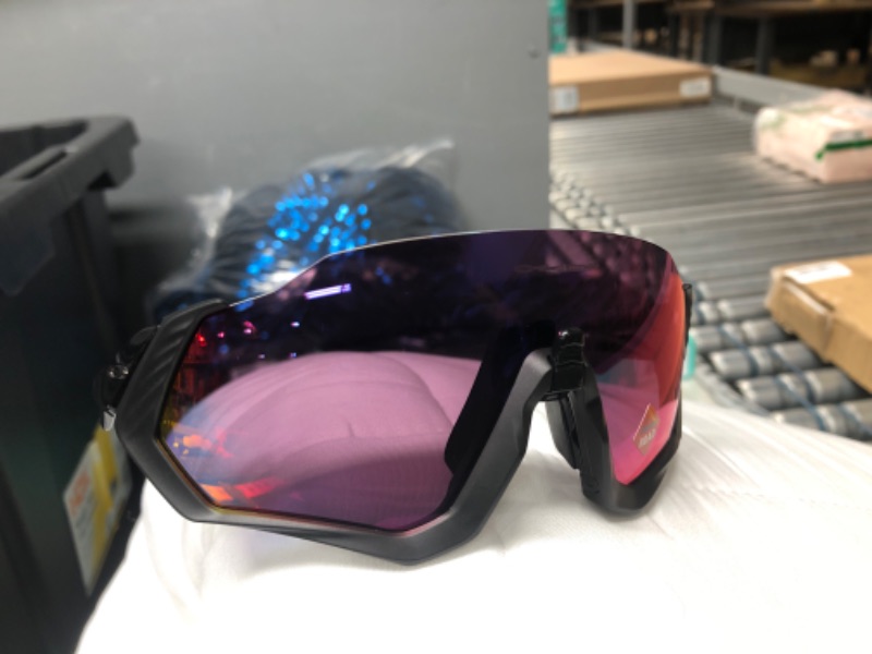 Photo 3 of Oakley Men's Oo9401 Flight Jacket Rectangular Sunglasses Matte Black/Prizm Road 37 Millimeters