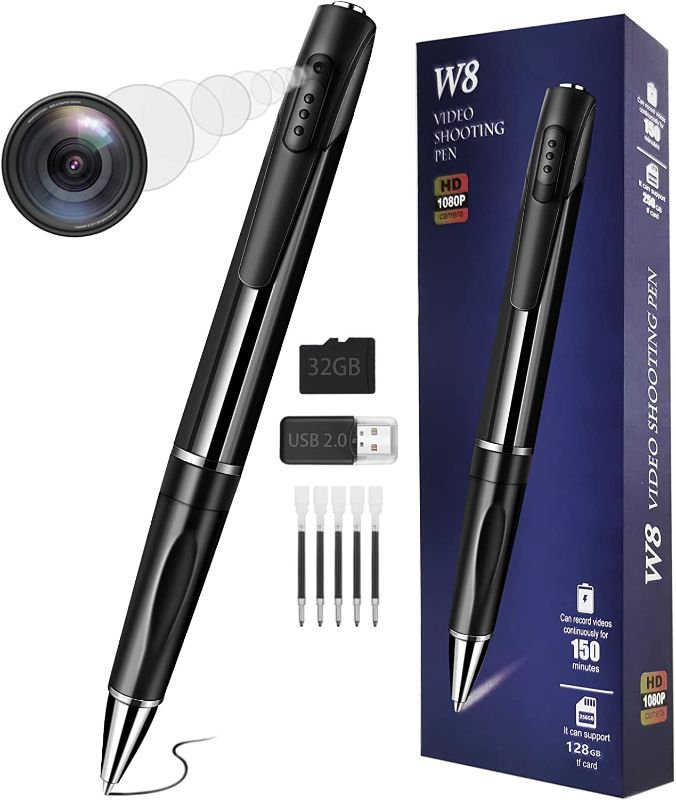 Photo 1 of abyyloe Spy Camera, Hidden Camera with 32G SD Card, Mini Spy Camera with 1080P, Spy Pen for Taking Pictures, Mini Camera for Home Security or Classroom Study