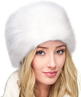 Photo 1 of Futrzane Russian Faux Fur Hat for Women - Like Real Fur - Comfy Cossack Style