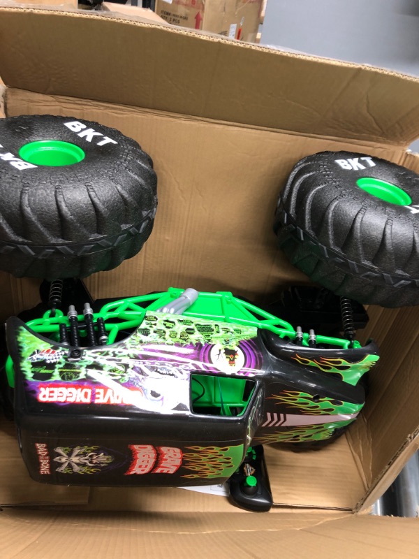 Photo 2 of ***PARTS ONLY*** Monster Jam, Official Mega Grave Digger All-Terrain Remote Control Monster Truck with Lights, 1: 6 Scale, Kids Toys for Boys