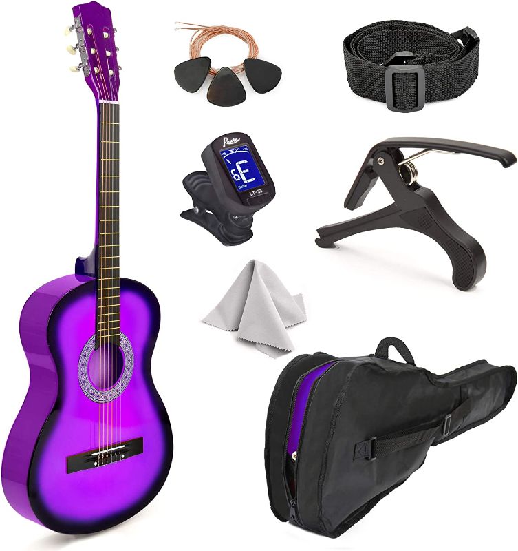 Photo 1 of 30" Wood Classical Guitar with Case and Accessories for Kids/Girls/Boys/Beginners (Purple Gradient)