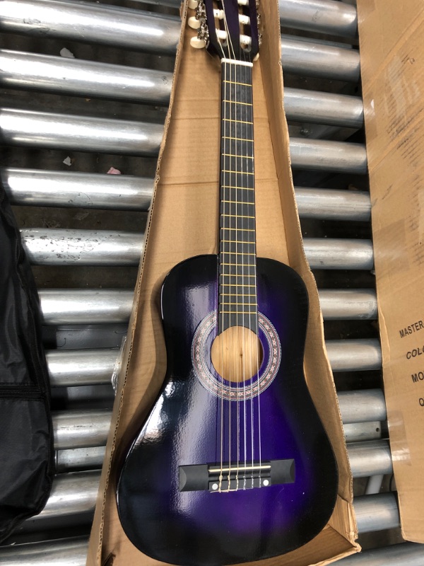 Photo 2 of 30" Wood Classical Guitar with Case and Accessories for Kids/Girls/Boys/Beginners (Purple Gradient)