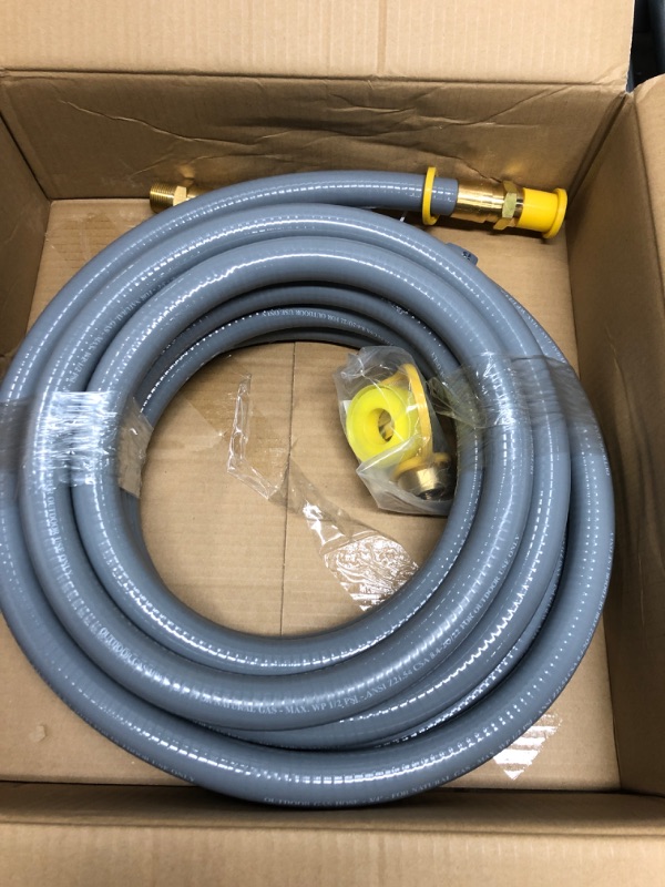 Photo 2 of 30FT 3/4" ID Natural Gas Hose with Quick Connect Fittings for NG/LP Propane Appliances, Grill, Patio Heaters, Generators, Pizza Oven, etc. Useful Indoors & Outdoors