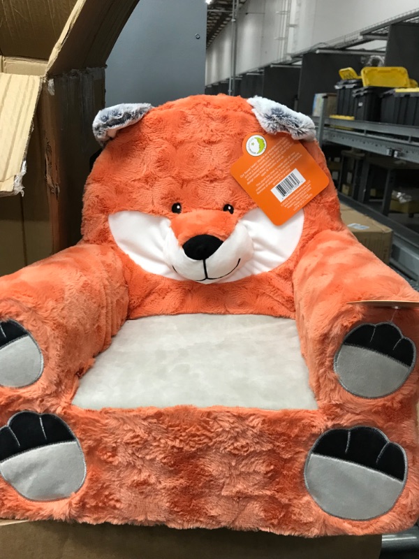 Photo 2 of Animal Adventure Orange Fox Soft Plush Children's Chair, Sweet Seats