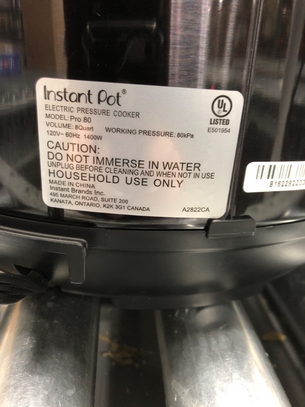 Photo 1 of Instant Pot Pro 10-in-1 Pressure Cooker, Slow Cooker, Rice/Grain Cooker, Steamer, Sauté, Sous Vide, Yogurt Maker, Sterilizer, and Warmer, Includes App With Over 800 Recipes, Black, 6 Quart