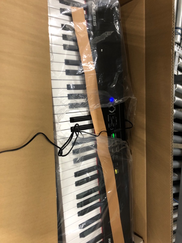 Photo 2 of Alesis Recital 61 – 61 Key Digital Piano Keyboard with Semi Weighted Keys, 20W Speakers, 10 Voices, Split, Layer and Lesson Mode, FX and Piano Lessons