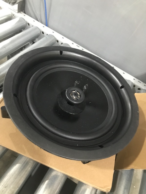 Photo 4 of Pyle Pair 10” Flush Mount in-Wall in-Ceiling 2-Way Speaker System Spring Loaded Quick Connections Changeable Round/Square Grill Stereo Sound Polypropylene Cone Polymer Tweeter 300 Watts (PDIC16106)