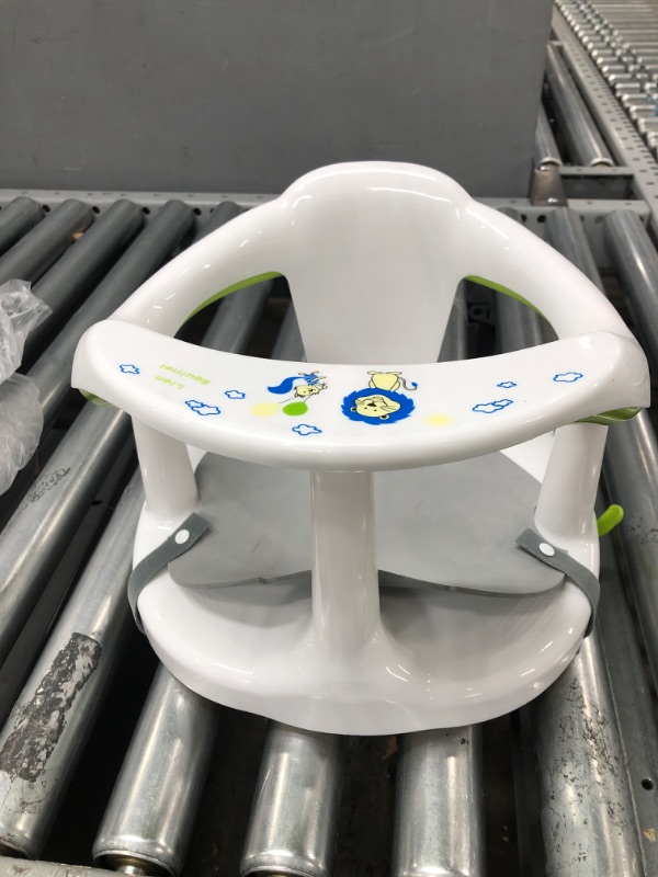 Photo 2 of Baby Bathtub Seat?Baby Bath Seat for Tub Sit Up?Baby Shower Chair?Newborn Baby Bath Seat?Infant Cute Bathtub Support?6-18 Months with Backrest Support and Suction Cups Tub Seats for Babies (White)