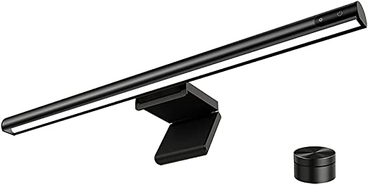 Photo 1 of MELIFO Monitor Light Bar,Monitor Lights with Mechanical Switch?Wireless Remote Dual Control,Computer Light with Stepless Dimming,No Screen Glare Monitor Lamp with USB Powered for Home and Office