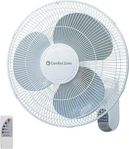 Photo 1 of *PARTS* Comfort Zone CZ16WR Wall Mount Fan, w/Remote, White
