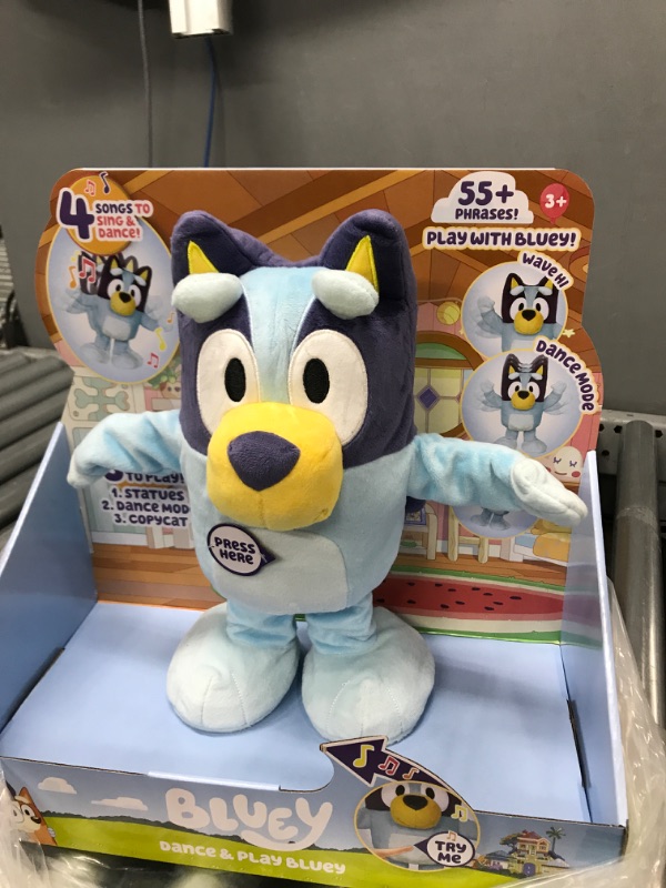 Photo 2 of Bluey Dance and Play 14" Animated Plush | Over 55 Phrases and Songs, Multicolor