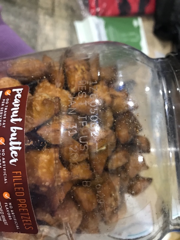 Photo 3 of BEST USED BY 01/31/2023 Amazon Fresh - Peanut Butter Filled Pretzels 44 oz