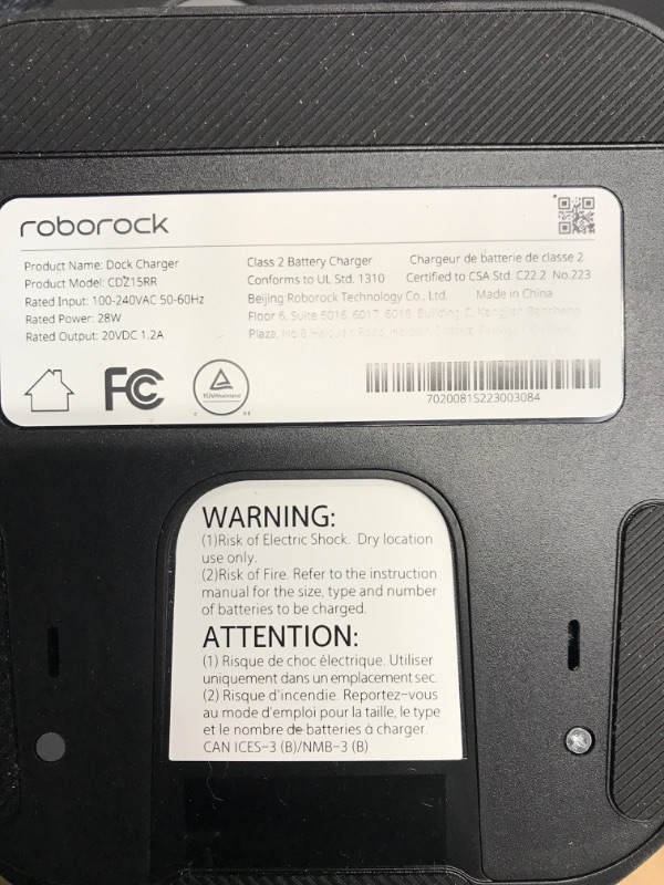 Photo 4 of *Powers On/Used-See Photos* roborock E5 Mop Robot Vacuum and Mop, Self-Charging Robotic Vacuum Cleaner, 2500Pa Strong Suction, Wi-Fi Connected, APP Control, Works with Alexa, Ideal for Pet Hair, Carpets, Hard Floors (Black) E5Mop Black