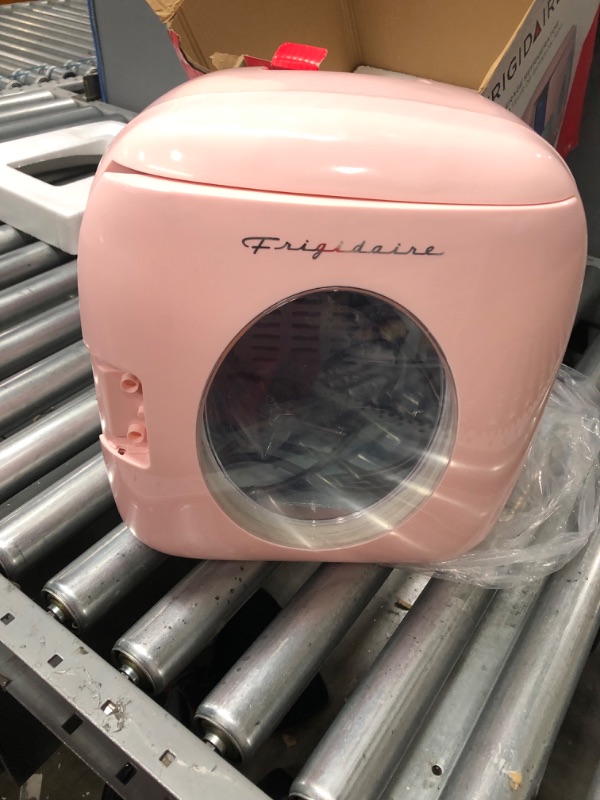 Photo 2 of FRIGIDAIRE EFMIS462-PINK 12 Can Retro Mini Portable Personal Fridge/Cooler for Home, Office or Dorm, Pink PINK Cooler