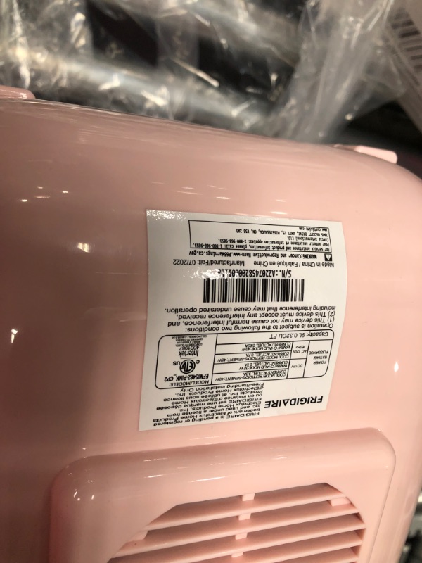 Photo 4 of FRIGIDAIRE EFMIS462-PINK 12 Can Retro Mini Portable Personal Fridge/Cooler for Home, Office or Dorm, Pink PINK Cooler