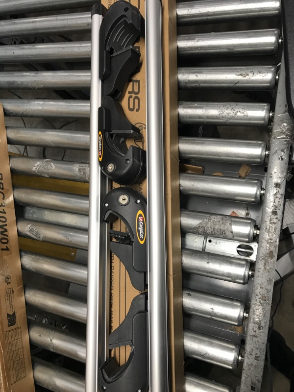 Photo 1 of CargoLoc 2-Piece 52" Aluminum Roof Top Cross Bar Set – Fits Maximum 46”, Silver & Rightline Gear Moki Door Step, Extra Long - Supports Both Feet, As Seen on Shark Tank 2 pc 46" Cross Bars Set + Door Step