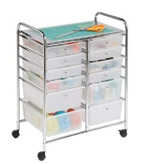 Photo 1 of **SEE NOTES** Honey-Can-Do Rolling Storage Cart and Organizer with 12 Plastic Drawers