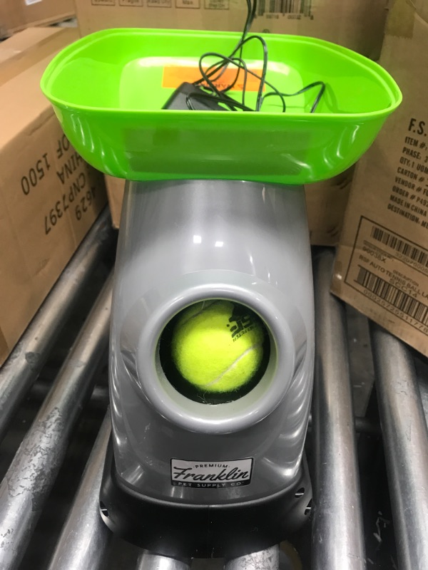 Photo 3 of *** POWERS ON *** Franklin Pet Supply Ready Set Fetch Automatic Tennis Ball Launcher Dog Toy - Authentic Tennis Ball Thrower - Interactive Toy