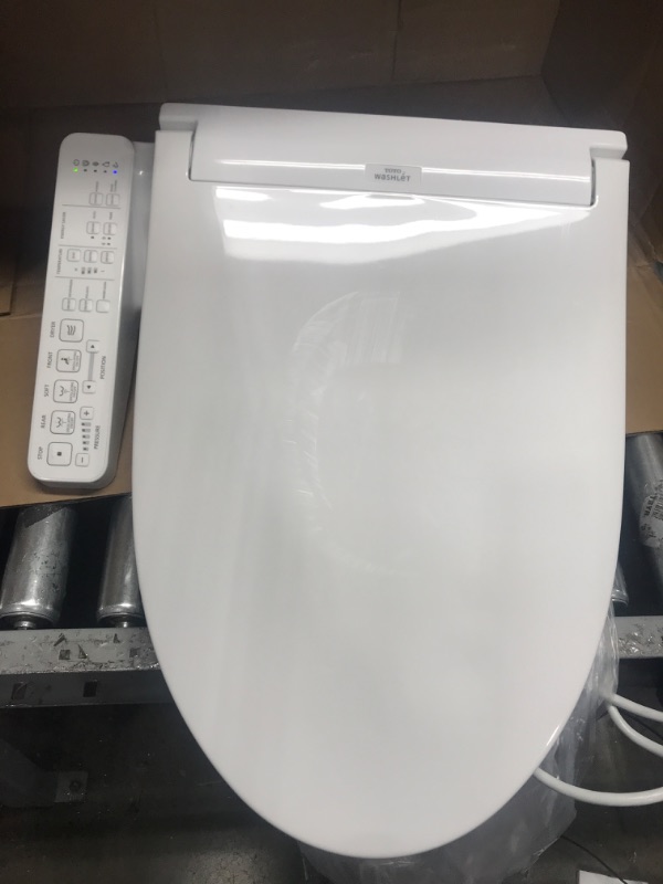 Photo 2 of *** POWERS ON *** TOTO SW3074#01 WASHLET C2 Electronic Bidet Toilet Seat with PREMIST and EWATER+ Wand Cleaning, Elongated, Cotton White C2 Elongated Cotton White