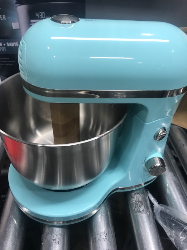 Photo 2 of *** POWERS ON ** Delish by DASH Compact Stand Mixer, 3.5 Quart with Beaters & Dough Hooks Included - Blue 3.5 Quart Blue