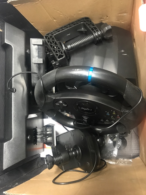 Photo 2 of *** USED *** Game Racing Wheel, PXN V9 270°/900° Adjustable Racing Steering Wheel, with Clutch and Shifter, Support Vibration and Headset Function, Suitable for PC, PS3, PS4, Xbox One, Nintendo Switch.