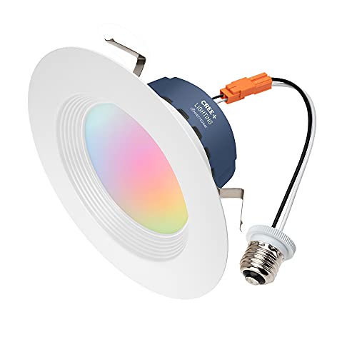 Photo 1 of Cree Lighting Connected Max Smart LED 6 Inch Downlight Tunable White + Color Changing, 2.4 Ghz, Works with Alexa and Google Home, No Hub Required, Blu
