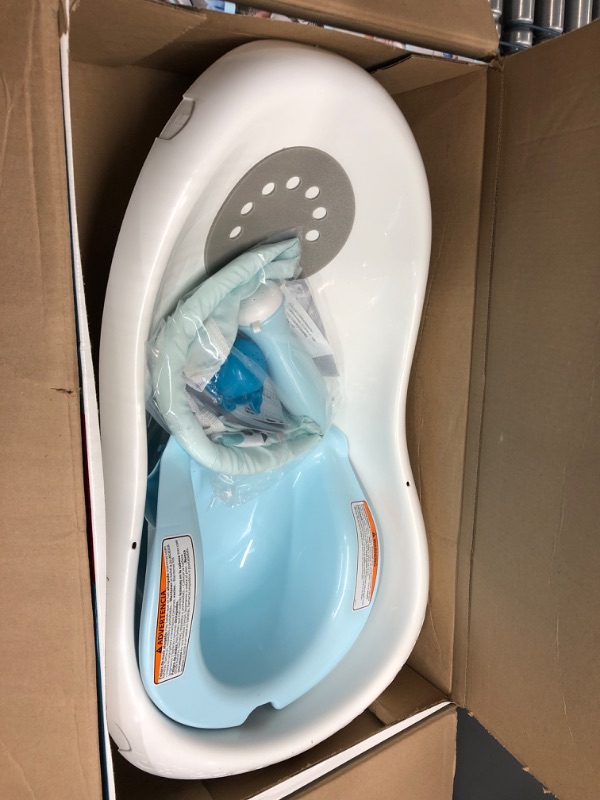 Photo 2 of Fisher-Price 4-In-1 Sling 'N Seat Bath Tub, Pacific Pebble, Baby To Toddler Convertible Tub With Seat And Toys