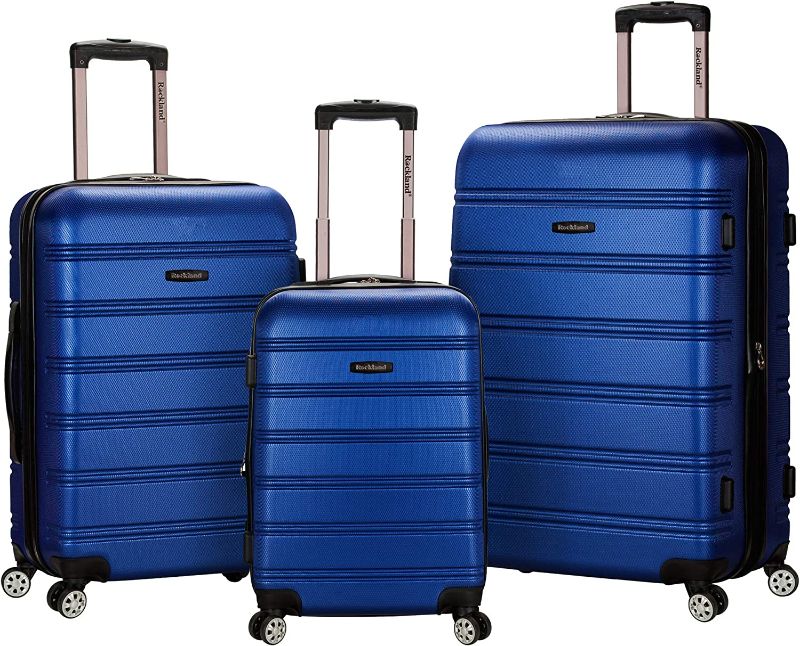 Photo 1 of ** Missing one** Rockland Melbourne Hardside Expandable Spinner Wheel Luggage, Blue, 3-Piece Set (20/24/28)
