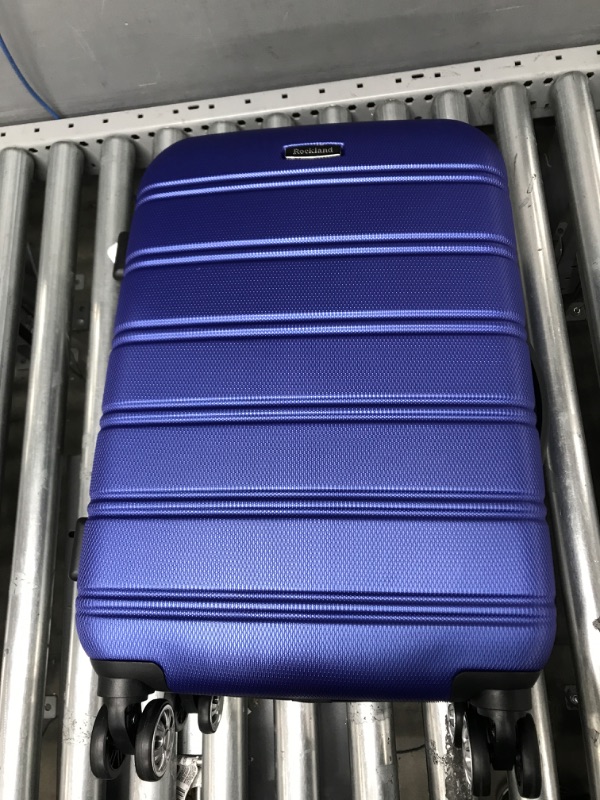 Photo 1 of ** Missing one** Rockland Melbourne Hardside Expandable Spinner Wheel Luggage, Blue, 3-Piece Set (20/24/28)
