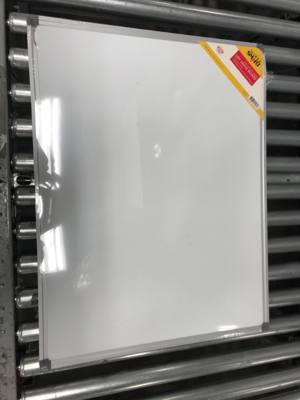 Photo 2 of **DAMAGED** School Smart - 70628 Magnetic Dry Erase Board, Large, 30 x 23 Inches, Aluminum Frame