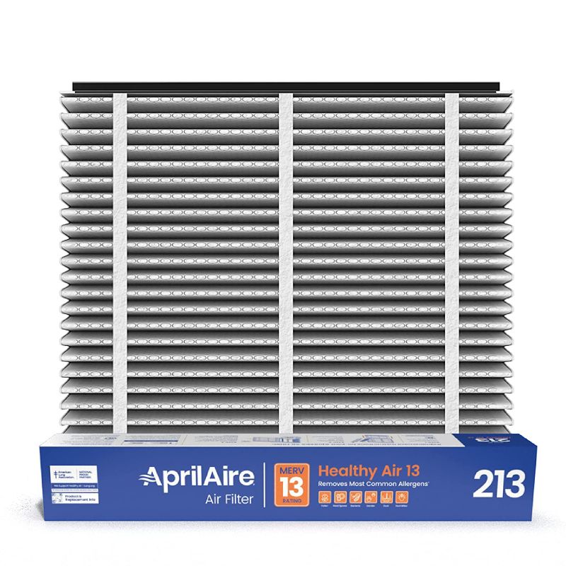 Photo 1 of AprilAire 213 Replacement Filter for AprilAire Whole House Air Purifiers - MERV 13, Healthy Home Allergy, 20x25x4 Air Filter (Pack of 2)
