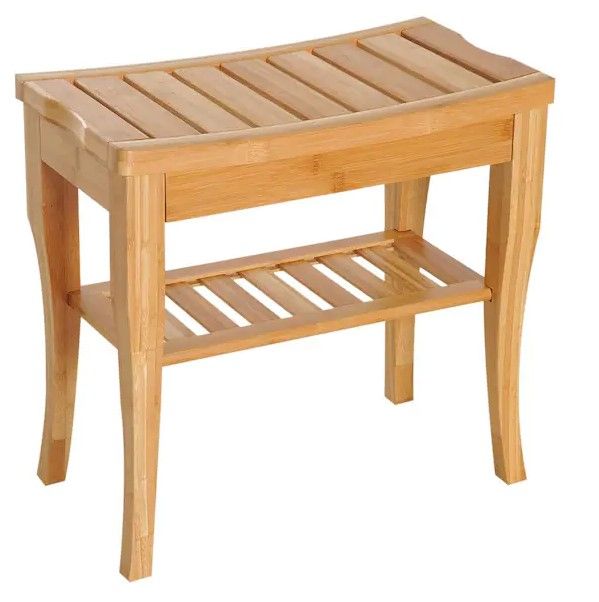 Photo 1 of *** STOCK PHOTO FOR REFRENCE ONLY*** 20Inch Wooden Short Stool With Grey Seat 