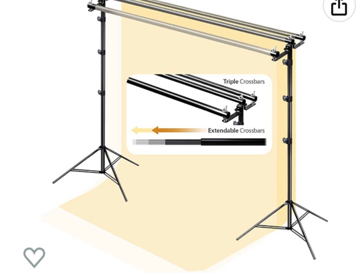 Photo 1 of ***PARTS ONLY*** Julius Studio 10 x 9.6 feet (W x H) Triple Crossbar Backdrop Stand, 3 Cross Bars Easy Length Adjustable Background Support System Kit for Photography, Video, Party, Event, JSAG667