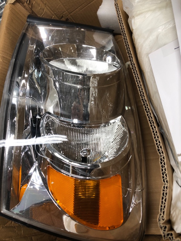 Photo 3 of Bingbingmotor BRYGHT Headlight Assembly Fit for 06-08 Dodge Ram 1500/06-09 Ram 2500 3500 Pickup Passenger and Driver Side, Chrome Housing & Amber Reflector
please look at photos and read notes