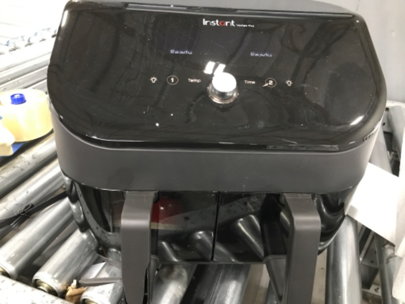 Photo 2 of *DAMAGED* Instant Vortex Plus XL 8-quart Dual Basket Air Fryer Oven, From the Makers of Instant Pot, 2 Independent Frying Baskets, ClearCook Windows, Dishwasher-Safe Baskets, App with over 100 Recipes 8QT Dual Basket