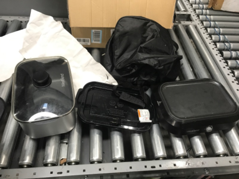 Photo 1 of West Bend 87906 Slow Cooker Large Capacity Non-stick Variable Temperature Control Includes Travel Lid and Thermal Carrying Case, 6-Quart, Silver