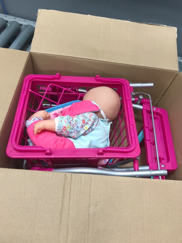Photo 1 of 2 in 1 Shopping Cart for Kids - Kids Shopping Cart - Toy Grocery Cart - Toy Shopping Cart w/ Removable Hand Basket & Doll Seat Carrier - Perfect for Boys & Girls Ages 2+**pink***